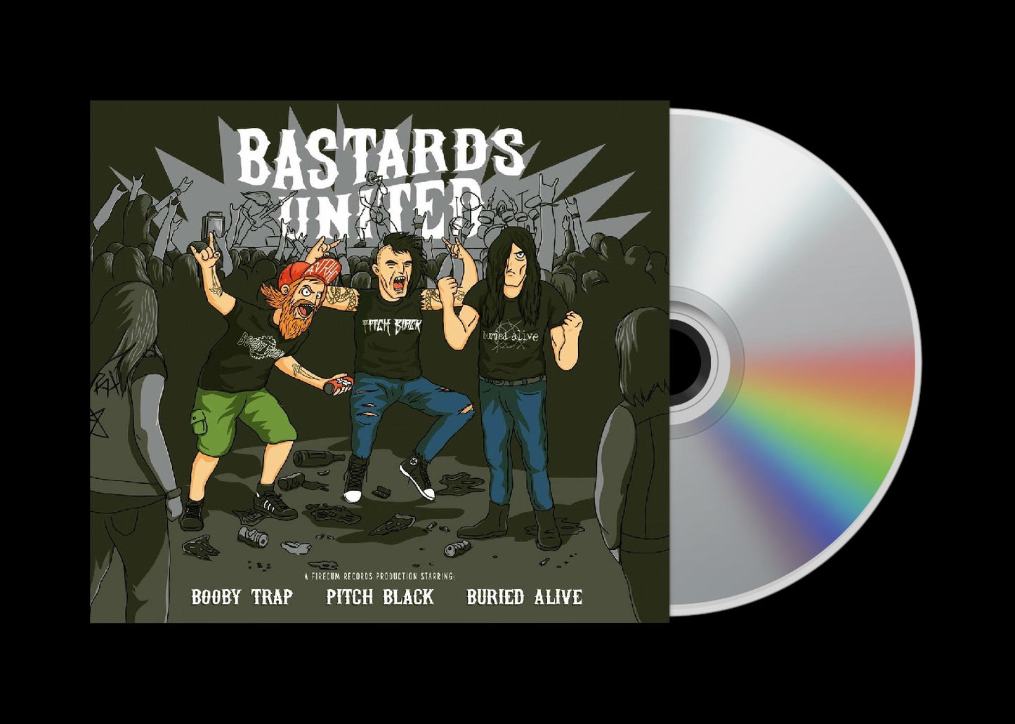 BOOBY TRAP / PITCH BLACK / BURIED ALIVE Bastards United CD